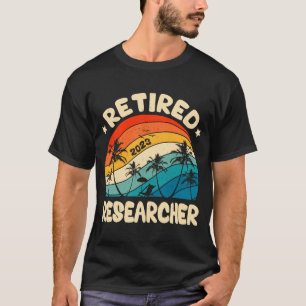 T-shirt Retro Retraité Chercheur Retraite Vintage Travaill