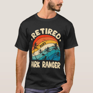 T-shirt Retro Retraité Park Ranger Retraite Vintage Travai