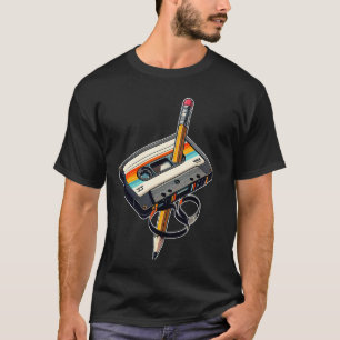 T-shirt Rétro Rewind Cassette Ruban Nostalgie Partie