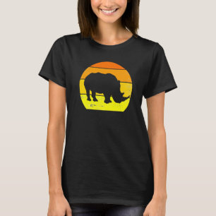 T-shirt Retro Rhino Rhino Vintage Rhino Silhouette Animal