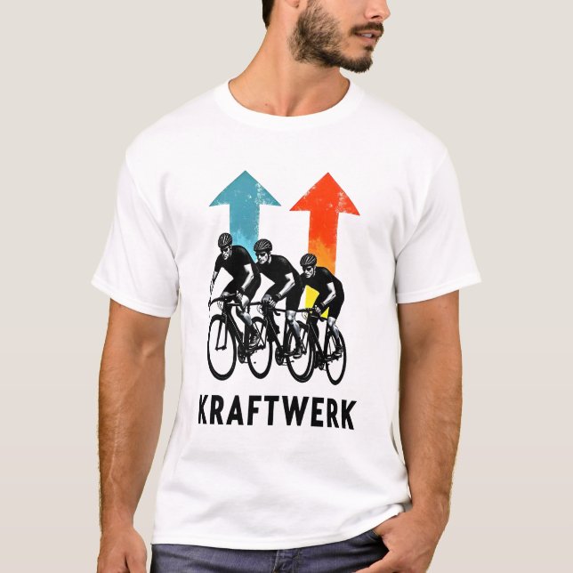 T-shirt Retro Ride Revolution : Kraftwerk Cycling Crew Tee (Devant)