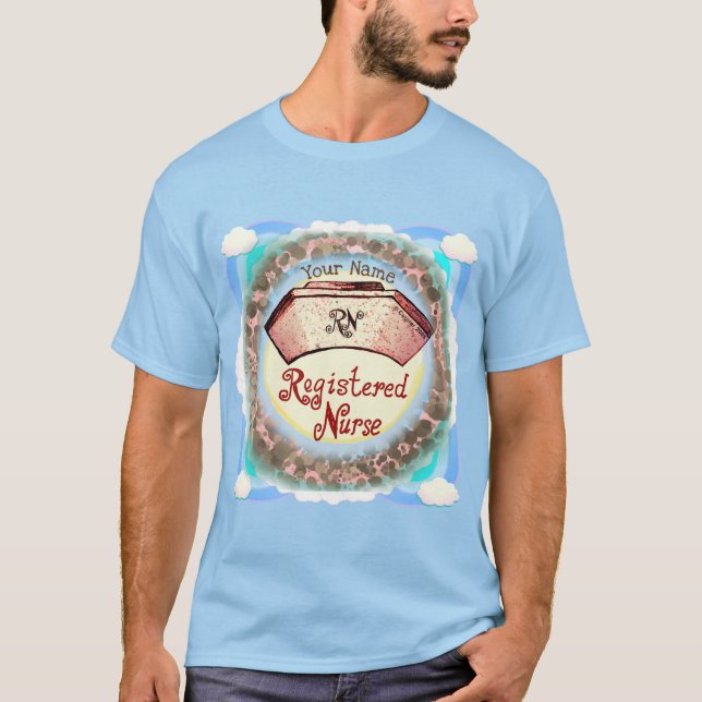 T-shirt Rétro RN Infirmière Casquette (Devant)