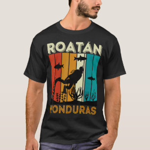 T-shirt Retro Roatan Honduras Plongée sous-marine Roatan S