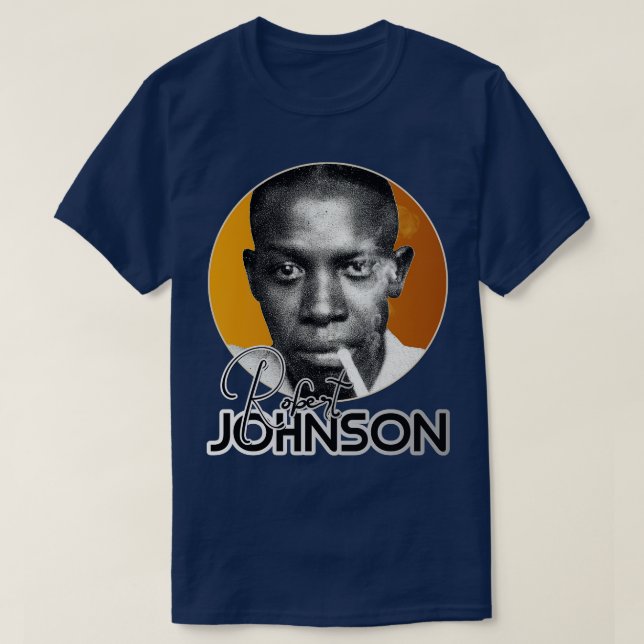 T-shirt Retro Robert Johnson Gold Tribute (Design devant)