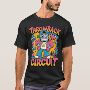 T-shirt Retro Robot 90s Design Hip hop - Fun Cartoon Throw