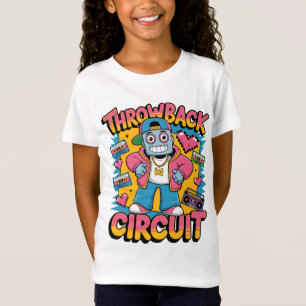 T-Shirt Retro Robot 90s Design Hip hop - Fun Cartoon Throw