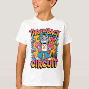 T-shirt Retro Robot 90s Design Hip hop - Fun Cartoon Throw