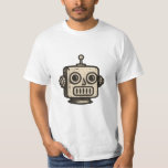 T-shirt Retro Robot Head Vintage Technology Distressed T-S<br><div class="desc">Blast from the past! This cool t-shirt features a classic retro robot head, designed in a vintage illustration style with a subtle distressed texture for an authentic old-school feel. Perfect for fans of vintage technology, sci-fi lovers, geeks, nerds, and anyone who appreciates unique, retro-inspired graphics. The simple yet expressive line...</div>