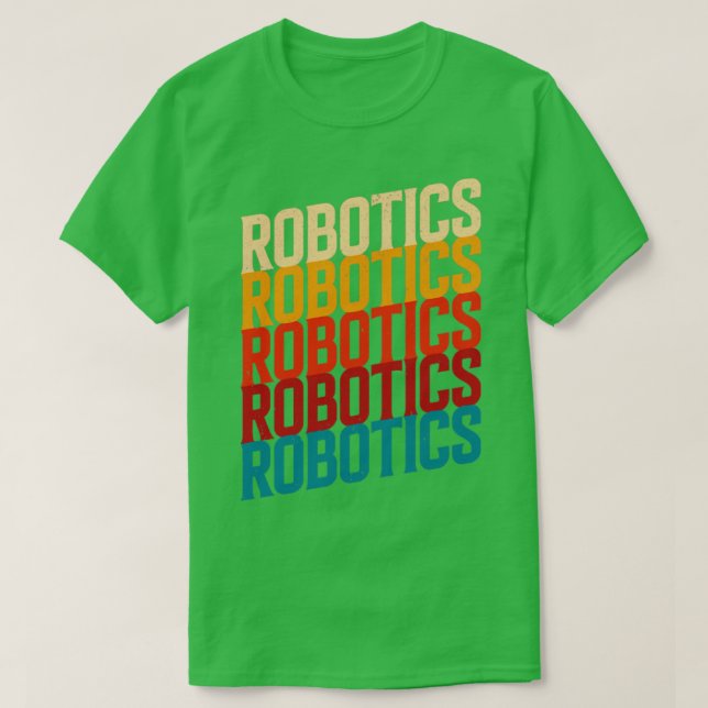 T-shirt Retro Robotics for Robotics Engineering Humanoid R (Design devant)