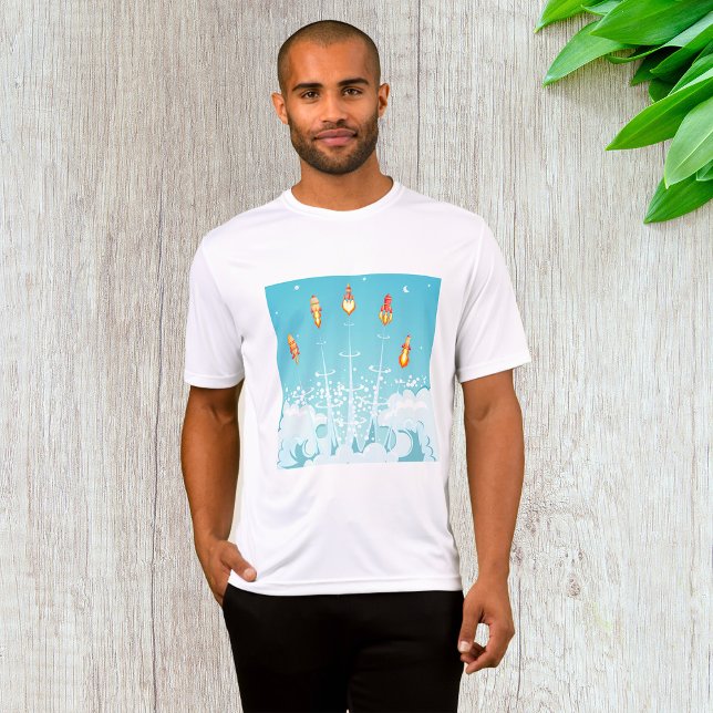 T-shirt Retro Rocket Navire Lancement d'Art Spatial Futuri (Créateur téléchargé)
