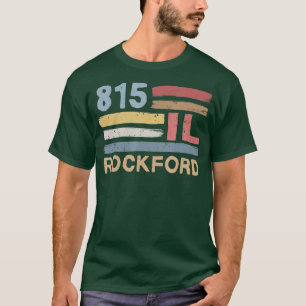 T-shirt Retro Rockford Area Code 815 Residents State Illin