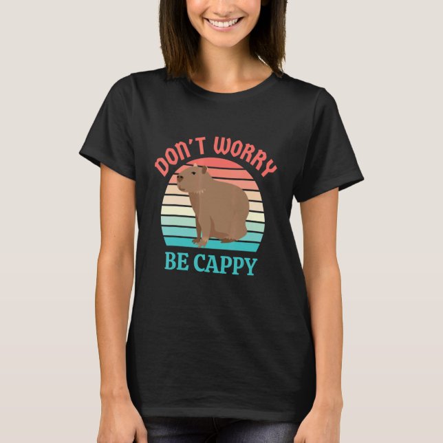 T-shirt Retro Rodent Capybara Dont Be Worry Be Capy 3 (Devant)