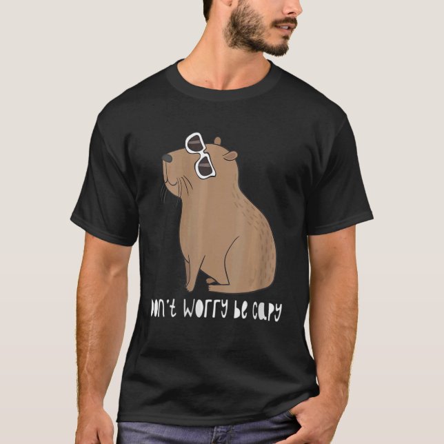 T-shirt Retro Rodent Capybara Ne Pas S'Inquiéter Être Capy (Devant)