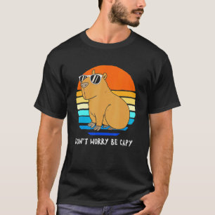 T-shirt Retro Rodent Capybara Ne Pas S'Inquiéter Être Capy