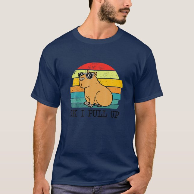 T-shirt Retro Rodent Funny Capybara Dont Be Worry Be Capy (Devant)
