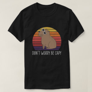 T-shirt Retro Rodent Funny Capybara Ne Pas S'Inquiéter Êtr