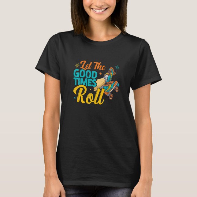 T-shirt Retro Rollerskates 80's Derby Roller Skating pour  (Devant)