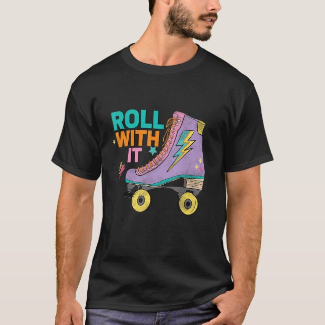 T-shirt Retro Rollerskates 80's Derby Roller Skating pour  (Devant)