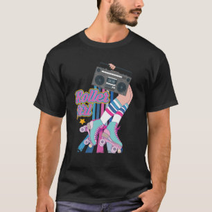 T-shirt Retro Rollerskates Funny 80'S Roller Disco Patinag