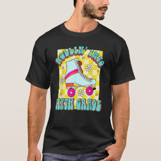 T-shirt Retro Rollin' Into Fifth Grade Roller Skate Back T