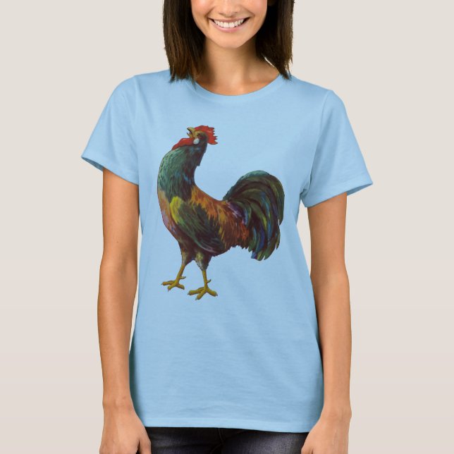 T-shirt Retro Rooster Cuisine Vintage Crate Art (Devant)