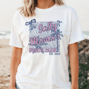T-shirt Retro Rose et Bleu Salty Mama’s Beach Club 2026