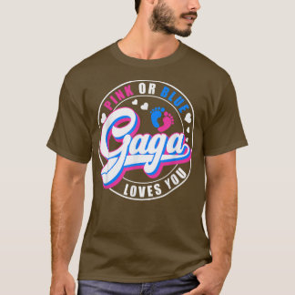 T-shirt Retro Rose Ou Bleu Gaga Vous Aime Bébé Genre Réve