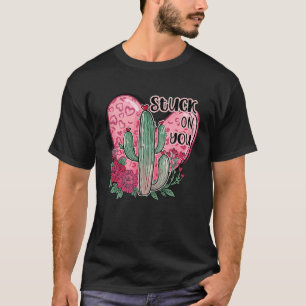 T-shirt Retro Rose Western Desert Valentine's Day Cactus H