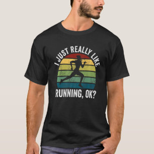 T-shirt Retro Runner J'Ai Vraiment Aimé Courir Ok Jogging