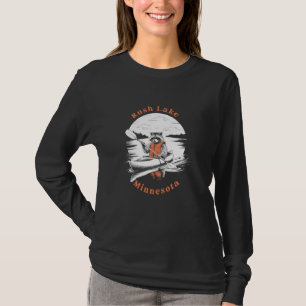 T-shirt Retro Rush Lake Minnesota Cute Kayaking Raccoon