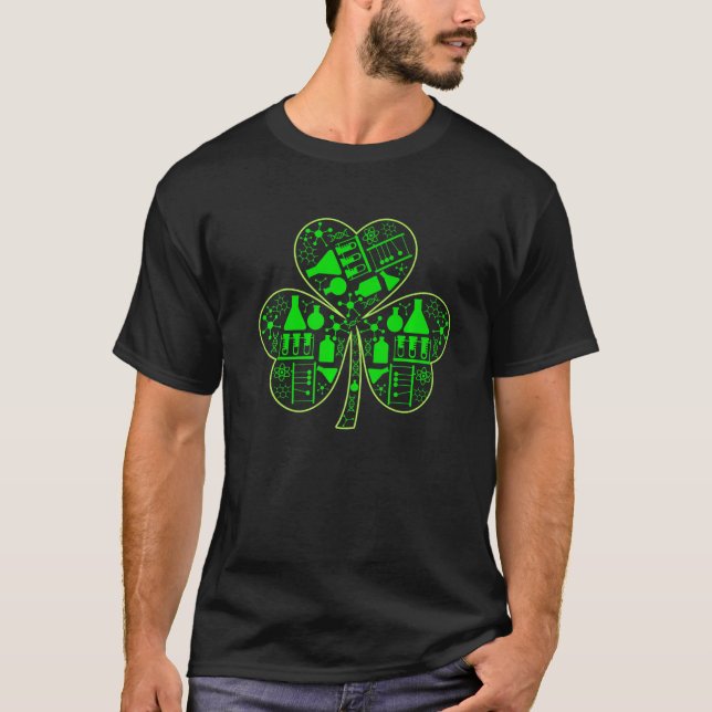 T-shirt Retro Saint Patrick S Day Chimie Shamrock Iris (Devant)