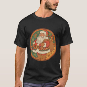 T-shirt Rétro Santa Tones Chaudes 70 