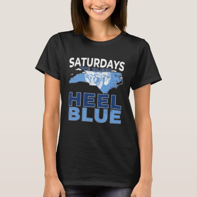 T-shirt Retro Saturdays We Bleed Heel Blue State of North  (Devant)