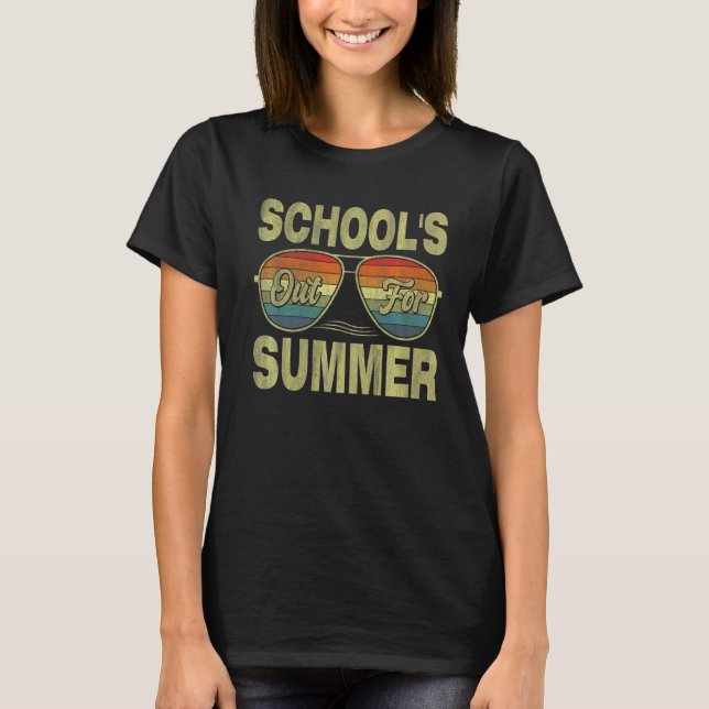 T-shirt Retro School's Out for Summer Enseignant Dernier J (Devant)