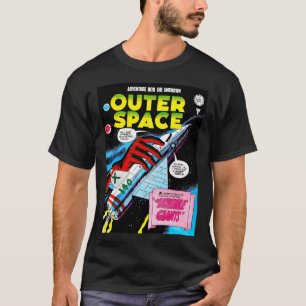 T-shirt Retro Sci-Fi Adventure Outer Space Comics Couvertu
