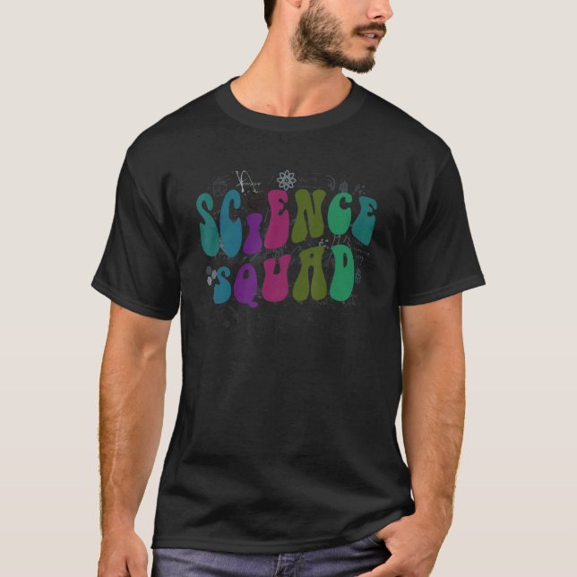 T-shirt REtro SCIENCE SQUAD Technologie Super Crew STEM Th (Devant)