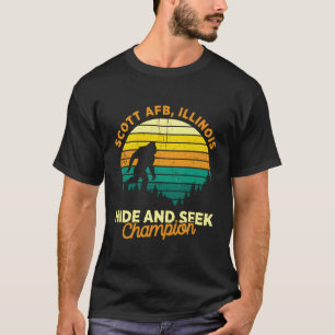T-shirt Retro Scott Afb Illinois Big Foot Souvenir