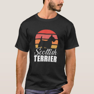 T-shirt Retro Scottish Terrier Chien race Vintage Scottie 