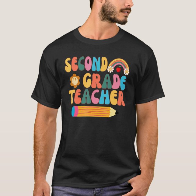 T-shirt Retro Second Grade Teacher Back To School 2nd Grad (Devant)
