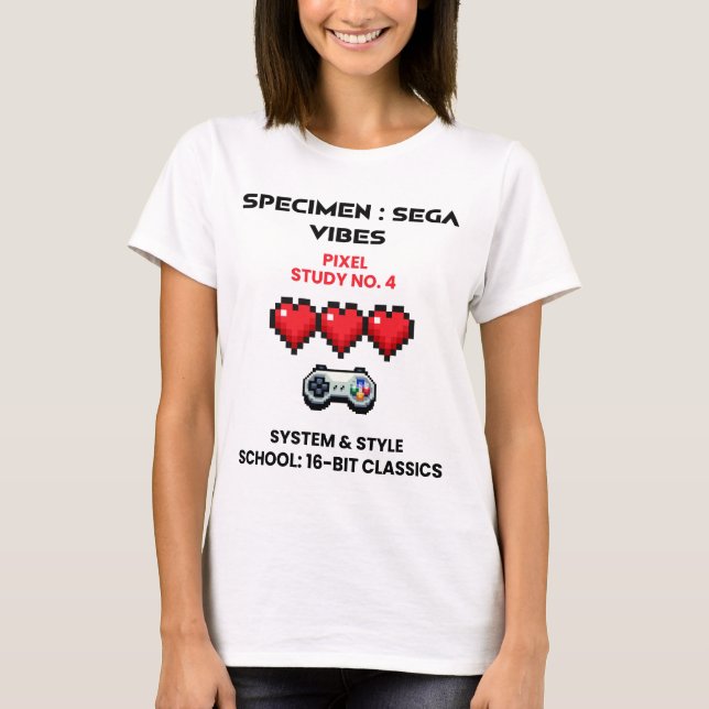 T-shirt Retro Sega Vibes Étude de Pixel N° 4 (Devant)