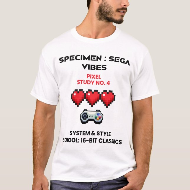 T-shirt Retro Sega Vibes Pixel Study No. 4  (Devant)
