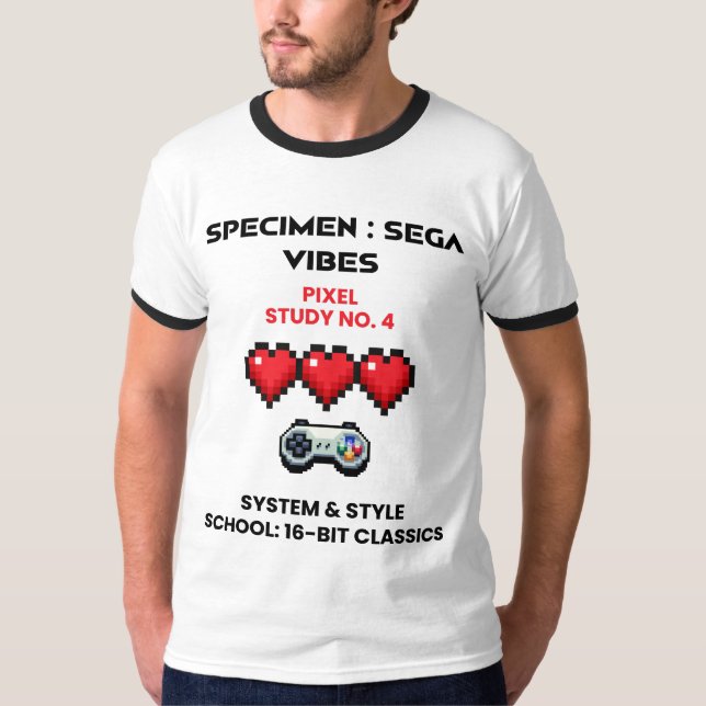 T-shirt Retro Sega Vibes Pixel Study No. 4  (Devant)