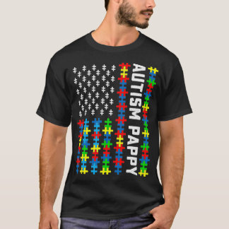T-shirt Retro Sensibilisation sur l'autisme USA Drapeau Su