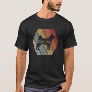 T-shirt Retro Shiba Inu Chien race Silhouette Vintage Anim
