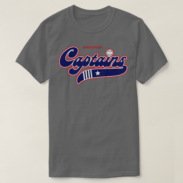 T-shirt Retro Shreveport Capitaines Ligue Mineure de Baseb (Design devant)