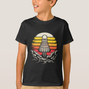 T-shirt Retro Shuttle Sports Outfit Rocket Badminton Playe