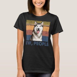 T-shirt Retro Siberian Husky Ew Personnes Siberian Husky L