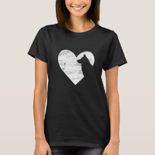 T-shirt Retro Sibérie Husky Chien Coeur Saint Valentin Chi