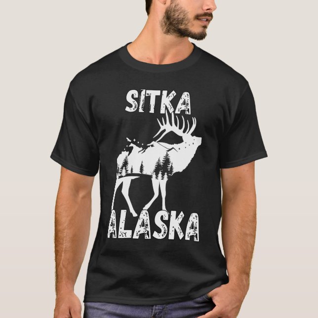 T-shirt Retro Sitka AK Alaska City Vêtements Souvenir (Devant)
