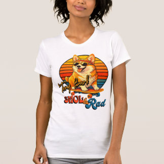 T-shirt Retro Skate Corgi – Tony Bark™ – Smol & Rad